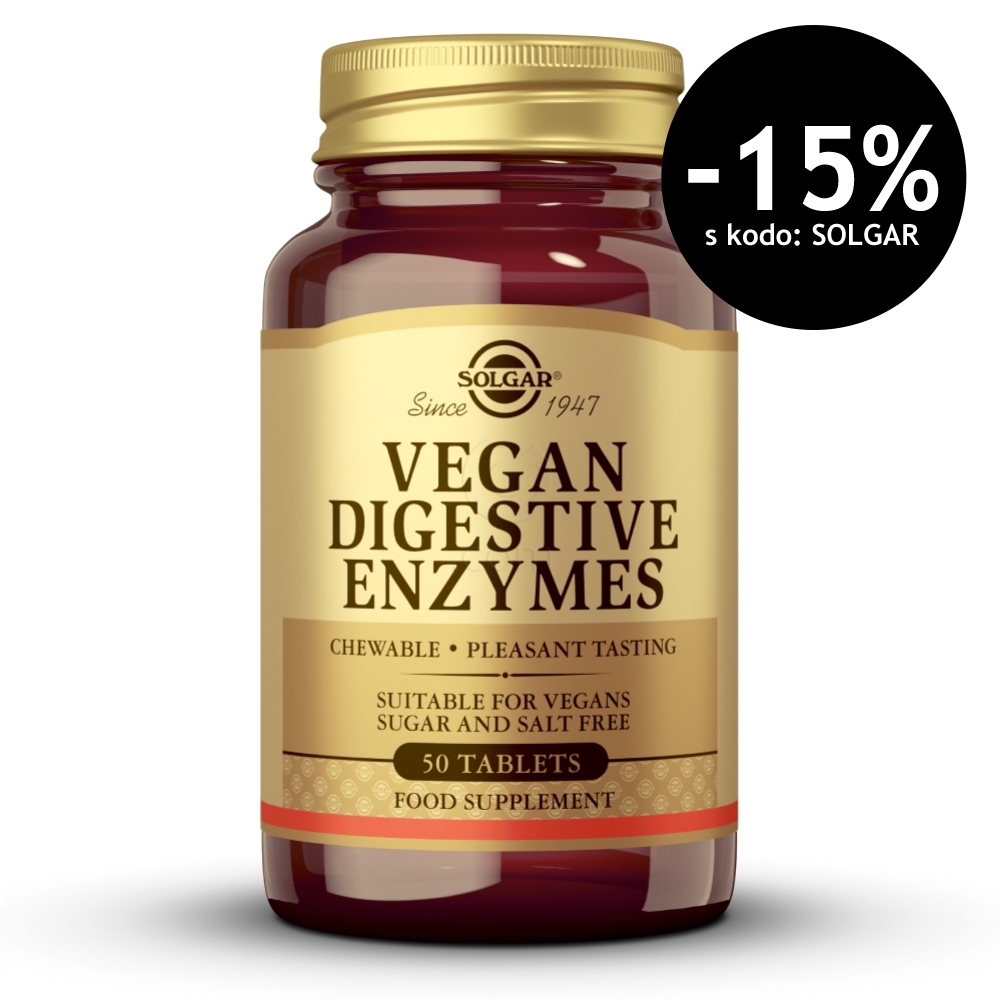 Solgar veganski prebavni encimi, tablete (50 tablet)